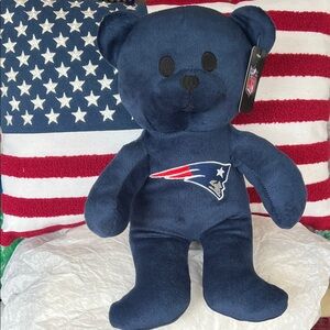NFL “Tom Brady” Blue Stuffed Bear with Team Logo New England Patriots (NWT)